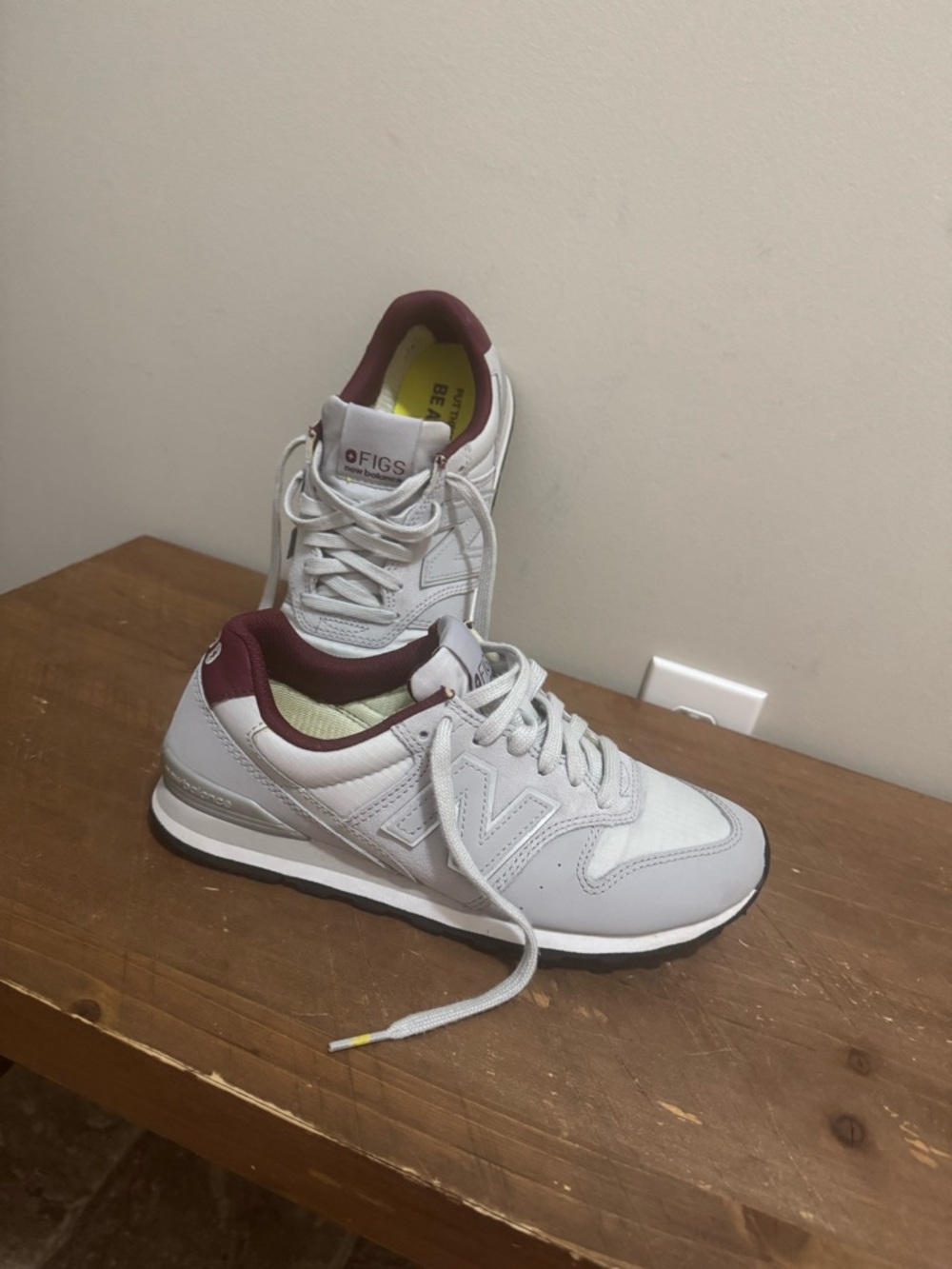 New Balance FIGS Grey & Burgundy Women's Sneakers Size 7
